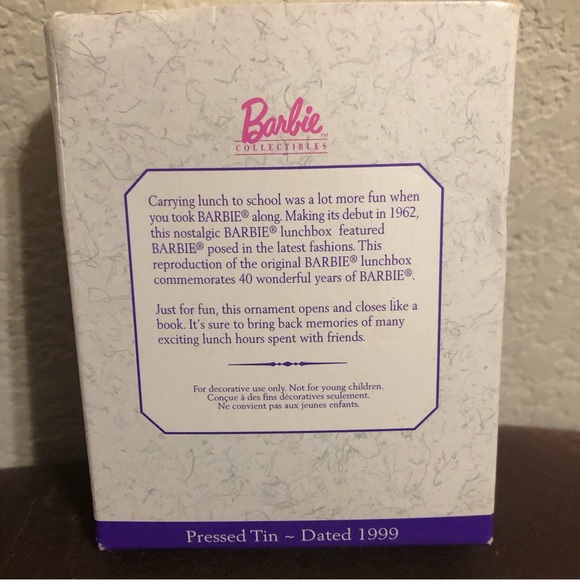 NIB Vintage 1997 Hallmark Barbie 40th Anniversary Keepsake Tin Ornament - Picture 6 of 10